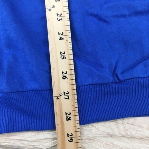 Blue Hoodie Women Size Small Oversized Pullover Sweatshirt Tunic Top Athleisure - Picture 14 of 14